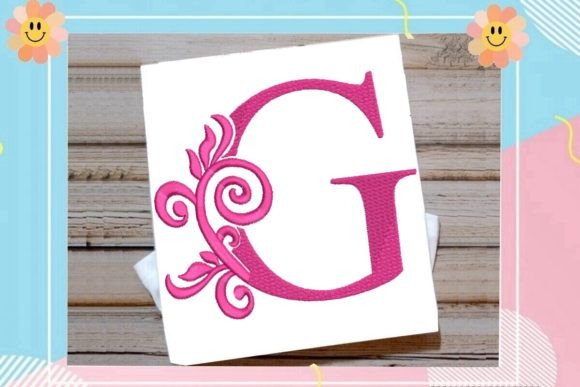 Beautiful Letter G Monogram for Boutique Apparel