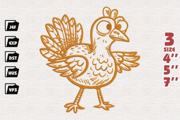 Cartoon Turkey: A Festive Embroidery Review