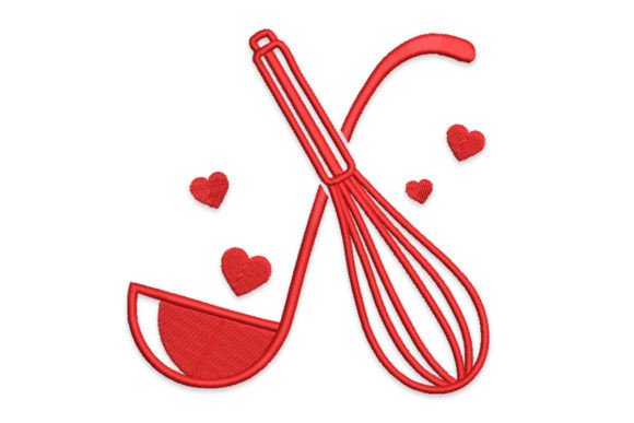 Kitchen Utensils Embroidery for Boutique Apparel