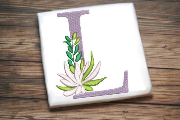L Letter Greenery Monogram for Boutique Apparel