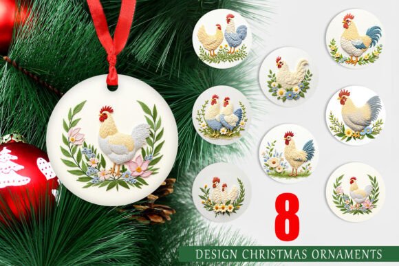 Ornament Chicken Embroidery: Apparel Design Review