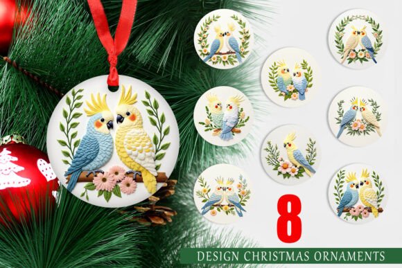 Ornament Cockatiel Embroidery: A Holiday Design Review