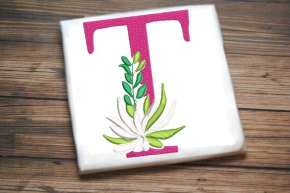 T Letter Greenery Monogram: Elegant Embroidery Review